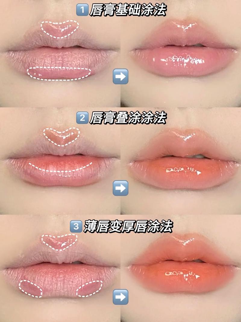 日常涂润唇膏唇部护理动作图