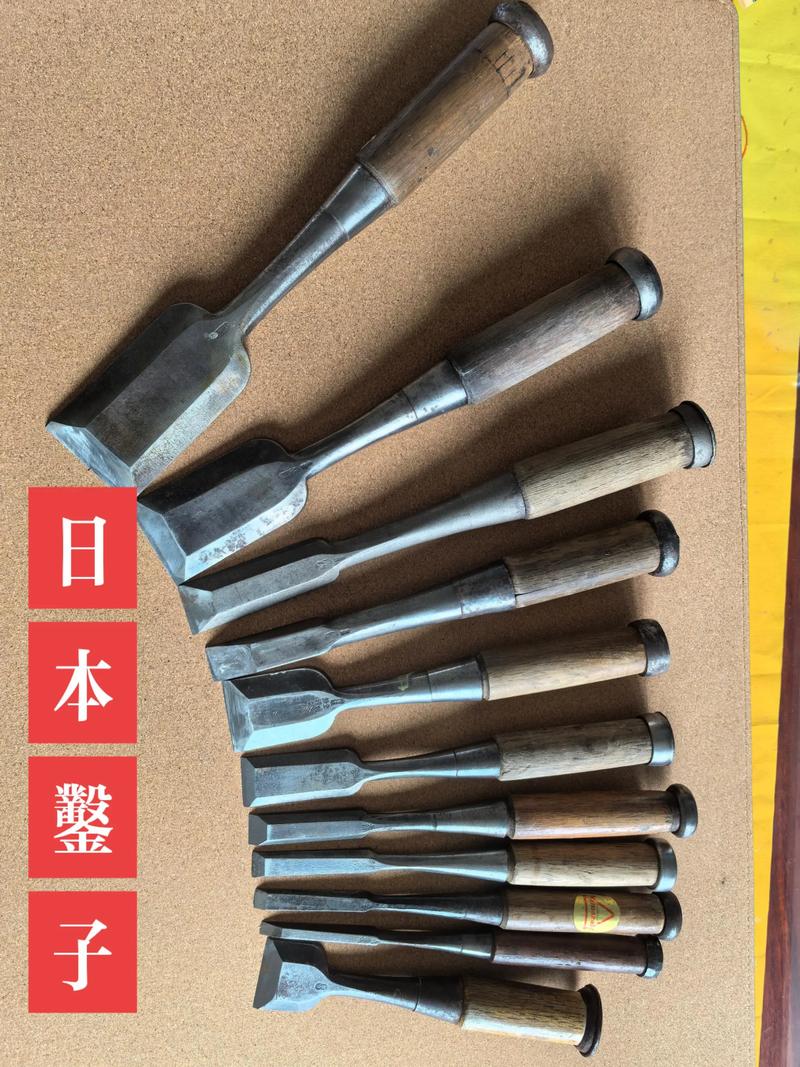 传统日本手工凿子细节对比