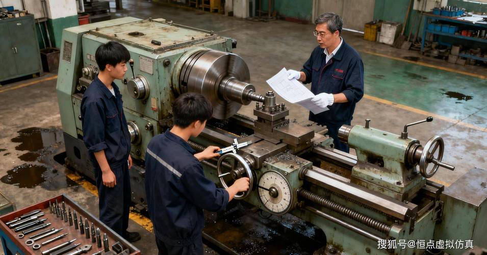 金工实习车间普通铣床导轨测温操作实拍