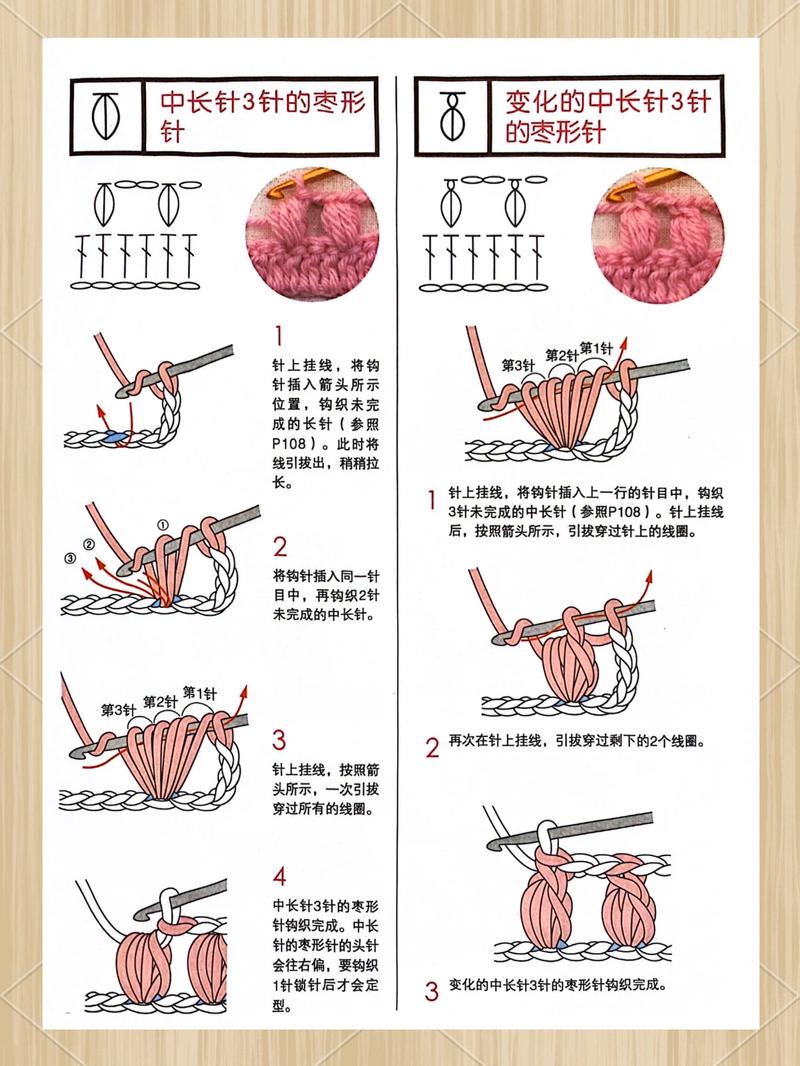 原创钩针编织图解手稿扫描件