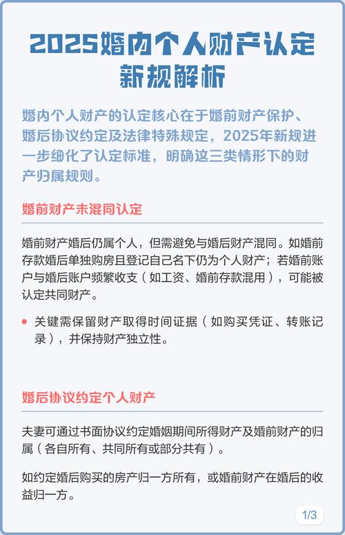常见婚前个人财产类型归属认定表