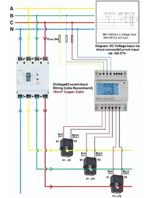 家用光伏并网电表接线实拍