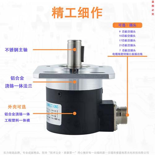 数控机床主轴端安装的圆形编码器实物特写