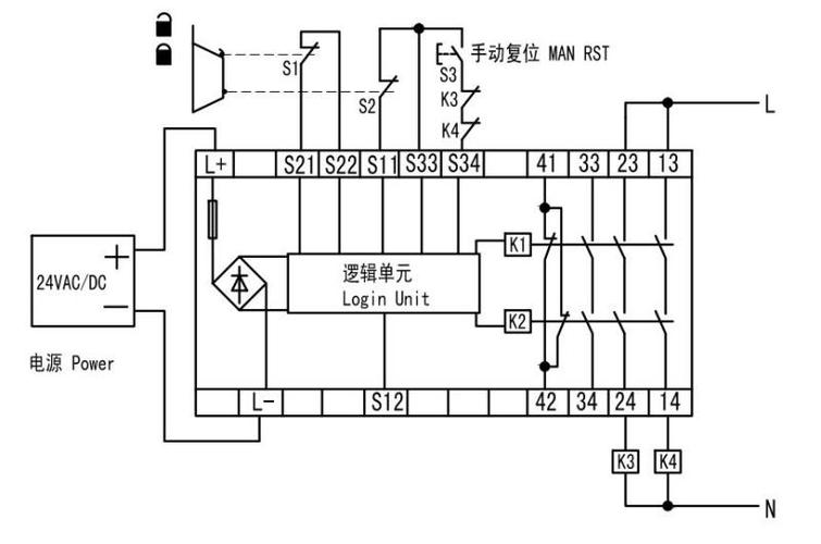工业冲压生产线安全继电器安装图