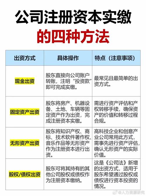 有限责任公司合法出资类型说明图