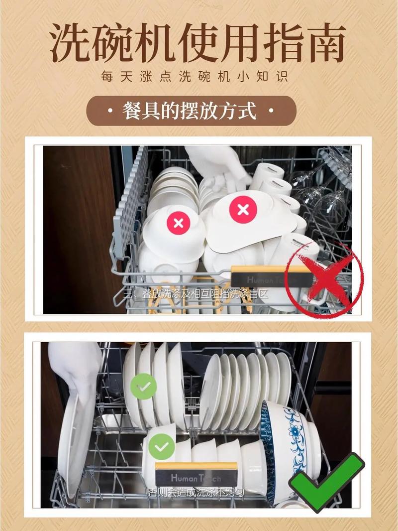 洗碗机错误摆放导致洗不干净示意图