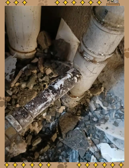 拆开后内壁积灰发霉的旧新风PVC管