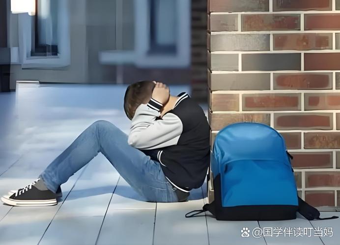 小学生把书包扔在地上的厌学情绪爆发瞬间