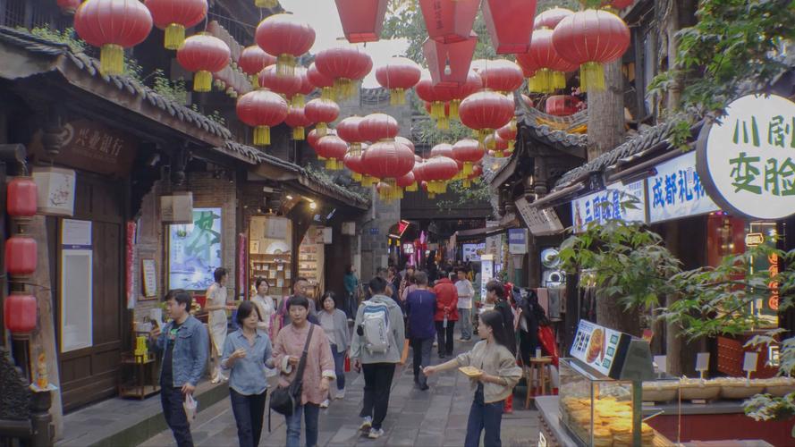 锦里小吃街全景