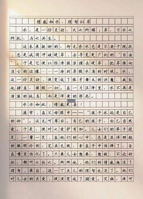 高中语文作业比喻论证学生原稿实拍