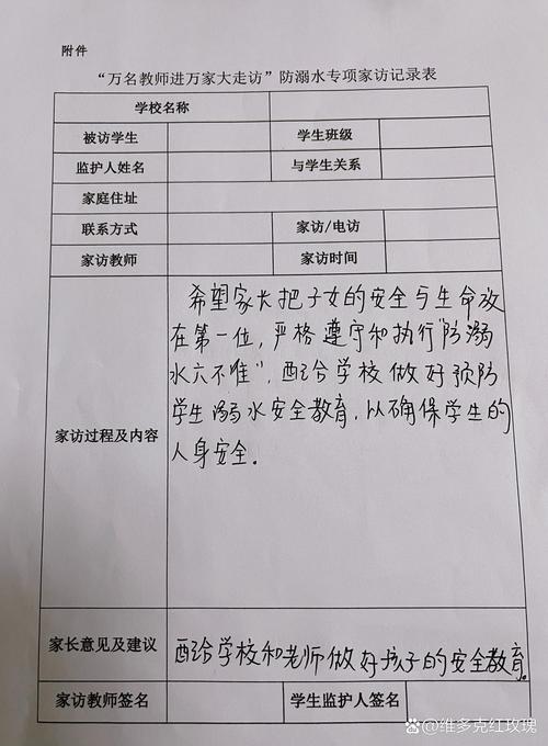 家庭防溺水安全隐患排查清单