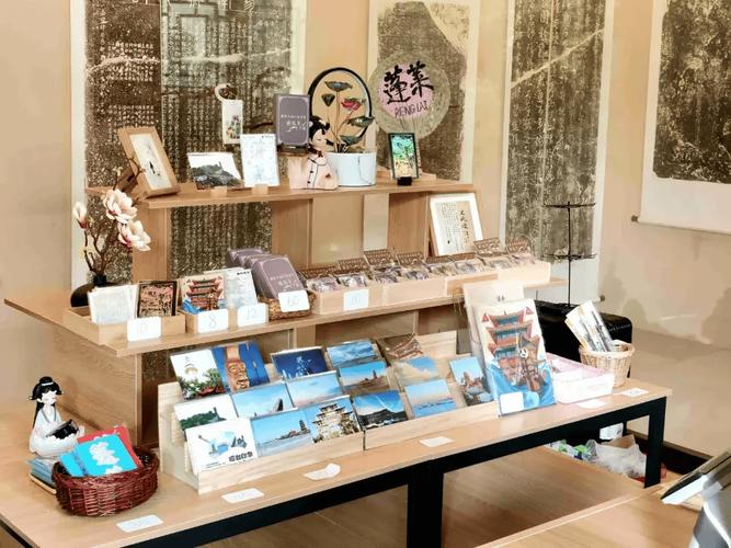 现代文创信笺书店陈列设计感