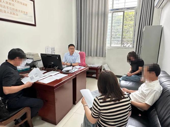 法院强制执行探望权现场调解照片