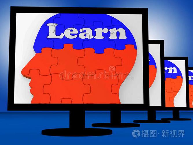 大脑导演监控学习过程的插画