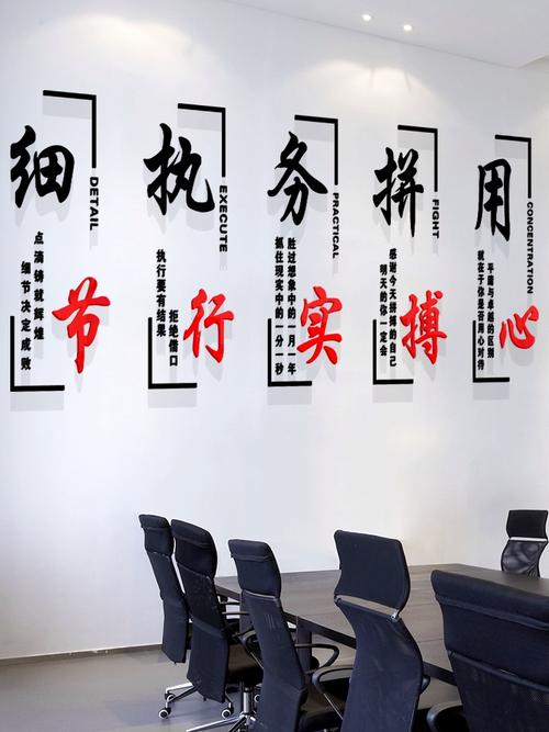 企业会议室墙面愿景标语实拍