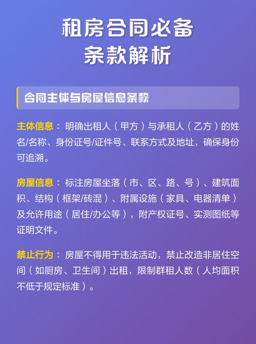 租房合同隐藏陷阱条款逐条解析图