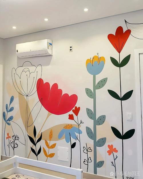 出租屋墙面贴满学生手绘作品场景