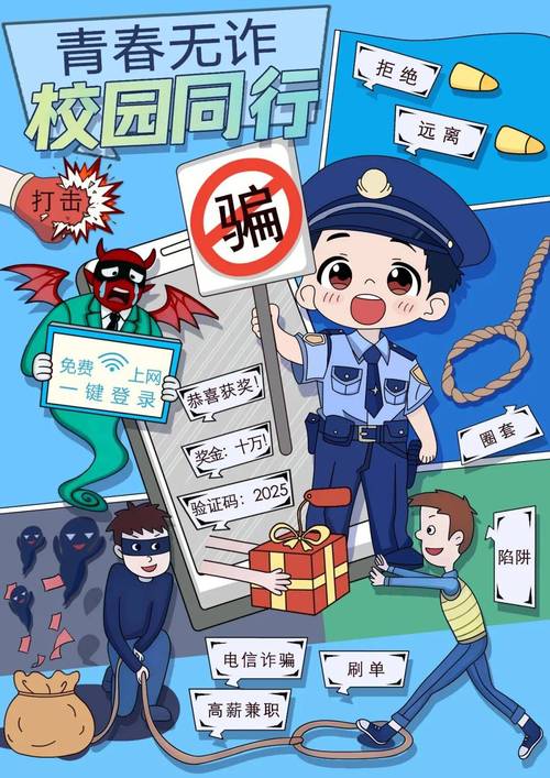 大学生兼职避坑反诈宣传海报