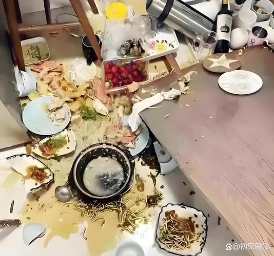 家庭晚餐争吵摔筷子真实场景