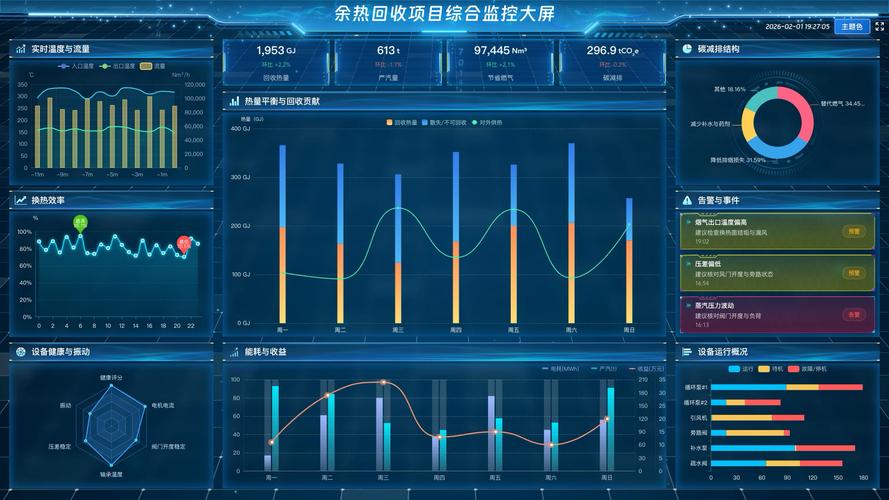 热处理设备数字孪生实时监控界面