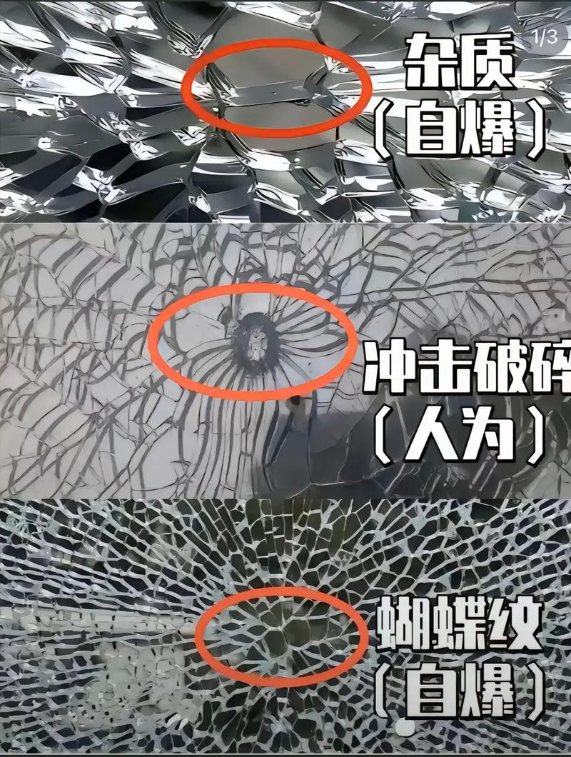 钢化玻璃自爆蝴蝶斑特征图