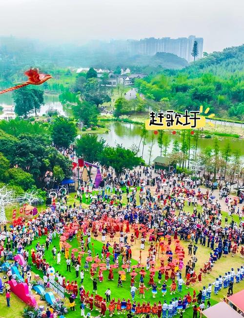 广西武鸣伊岭岩传统三月三歌圩对歌现场