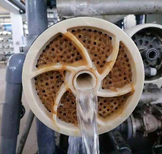 反渗透膜浓水侧结垢状况实拍
