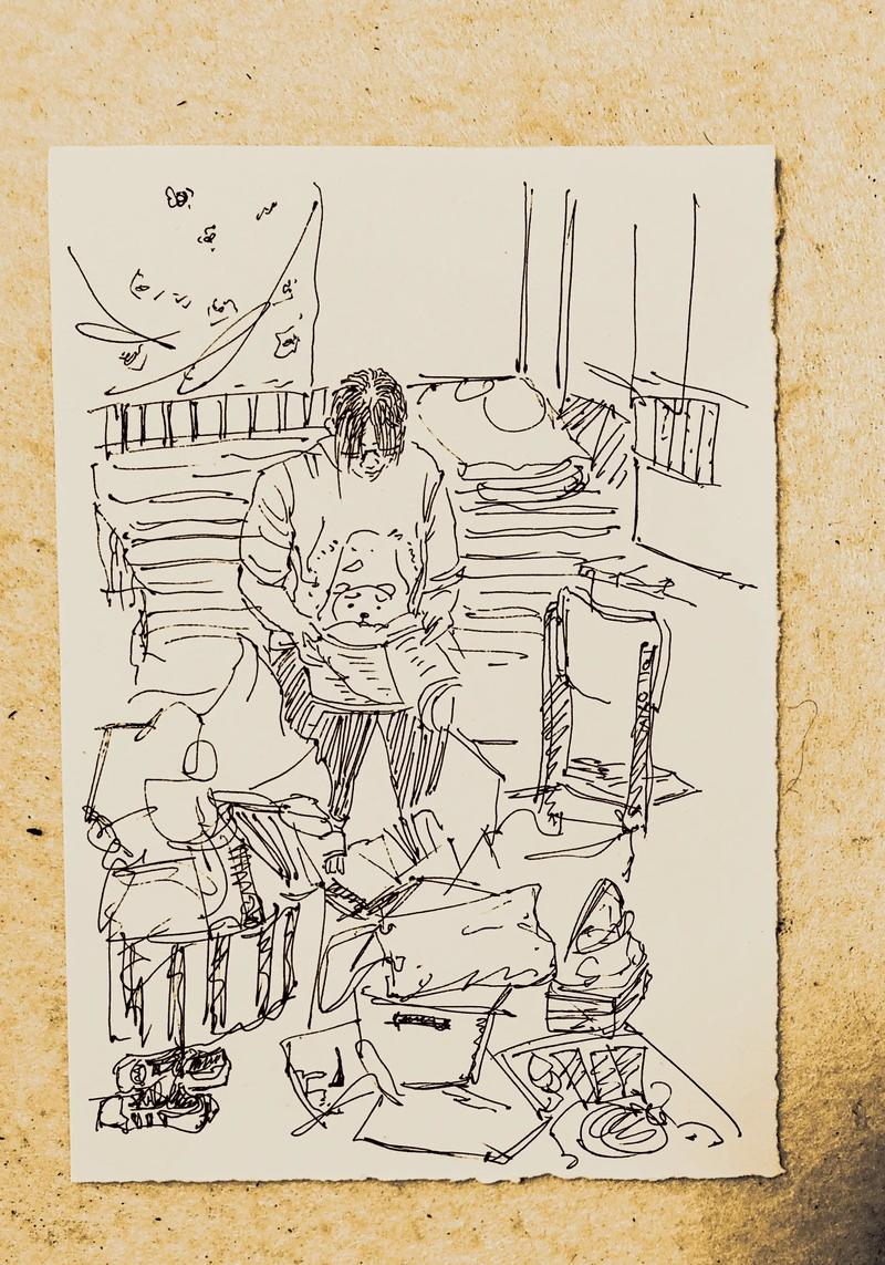 学生整理作品集过程草图草稿
