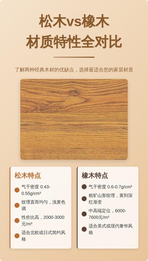木吊顶木材品种橡木松木对比