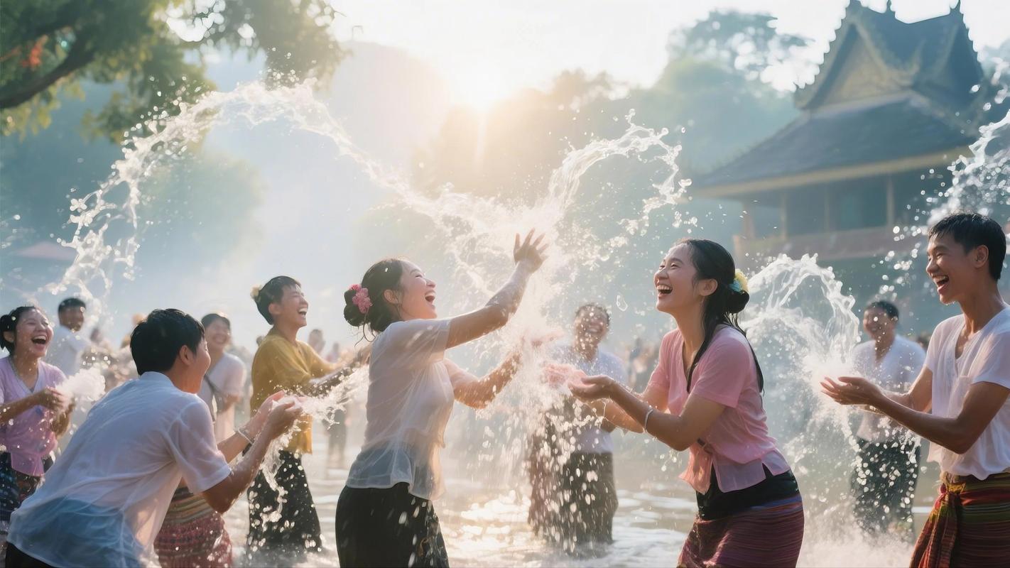 泼水场里的狂欢,每滴水都带着温度