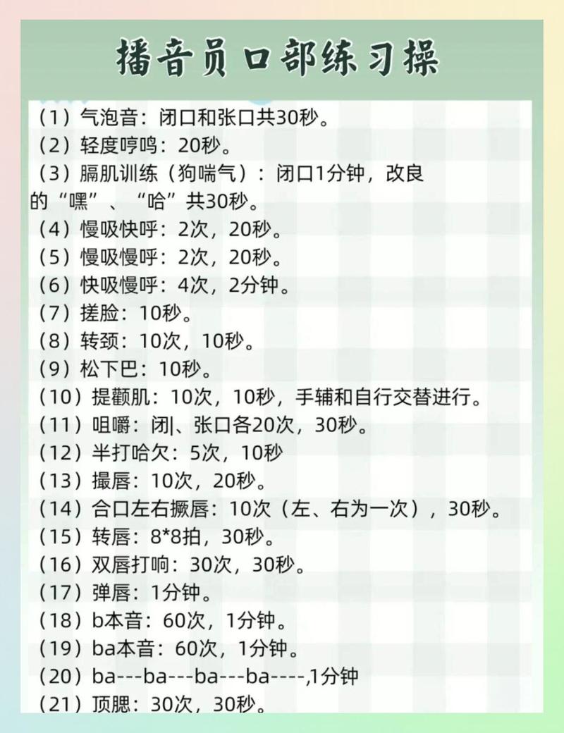 配音口部操练习动作详解图