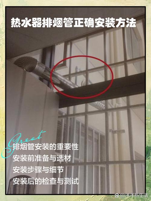 燃气热水器排烟管穿墙密封安装施工图
