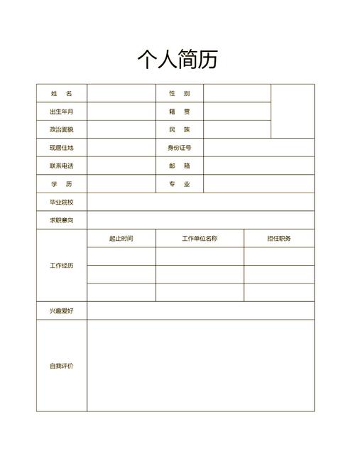 简约一页纸简历排版模板 设计