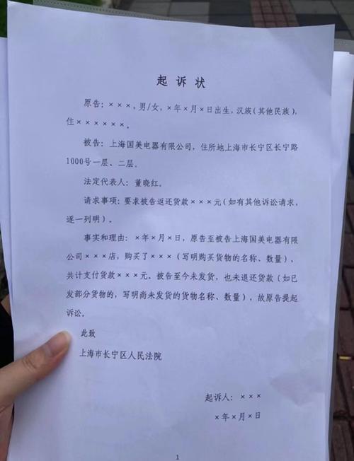 欺诈销售消费者起诉状样本图片