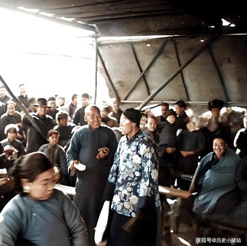 清末山东快书撂地演出老照片