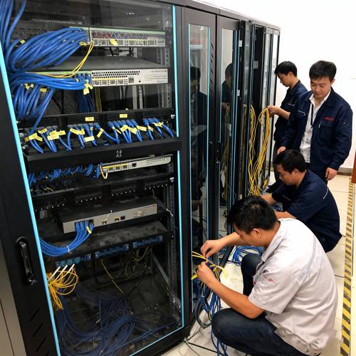 工厂车间CC-Link布线现场