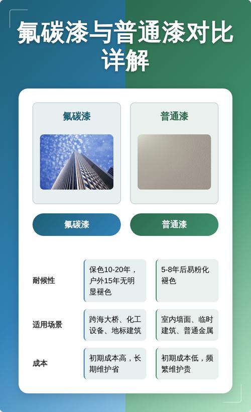 氟碳漆与普通外墙漆耐候性对比测试板