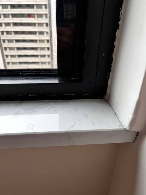 石英石窗台板切割面细节图