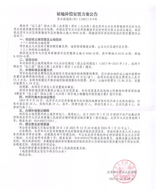 北京房屋征收补偿方案公示公告实拍