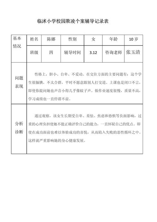 未成年人保护法校园欺凌维权咨询记录图
