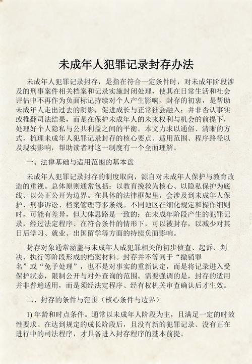 未成年犯罪记录封存法律适用说明图