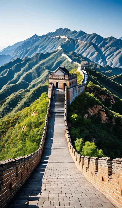 北京八达岭长城入口处城台全景