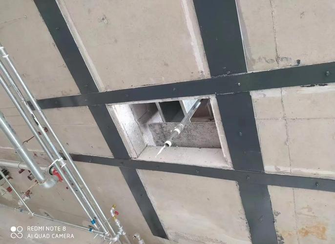 中岛台施工现场石材开孔加固图