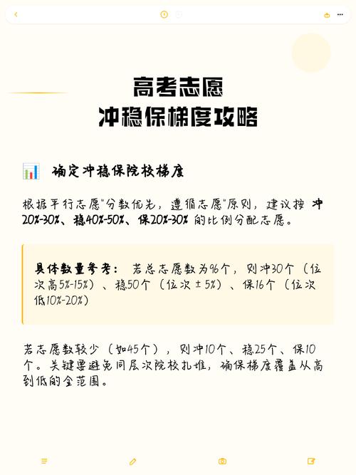 高考志愿填报冲稳保梯度表格带位次分析