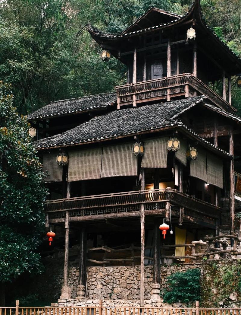 湖南永顺老司城半山土家族吊脚楼群