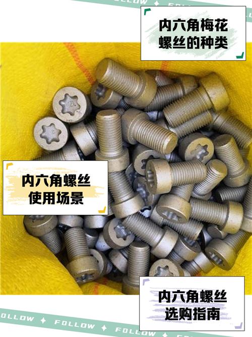 常见螺丝槽型(十字、一字、梅花、内六角)实物对比特写