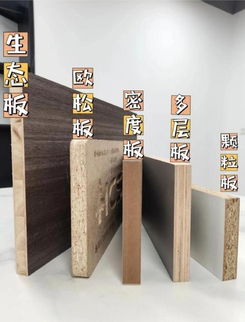 全屋定制板材对比示意图