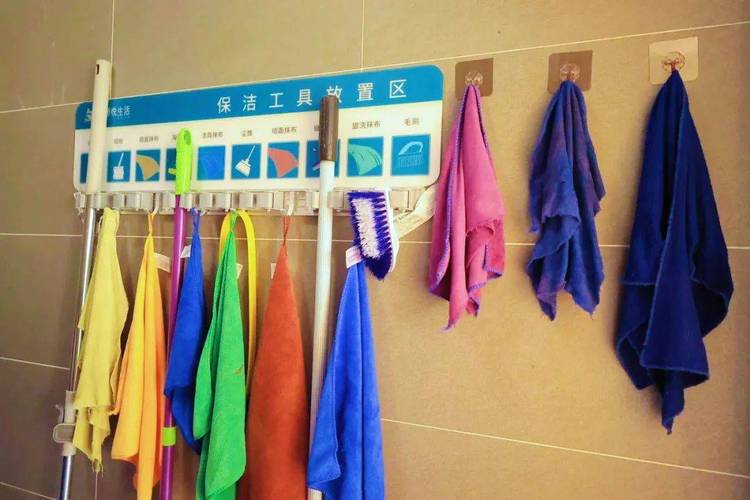 彩色抹布分区分类挂架