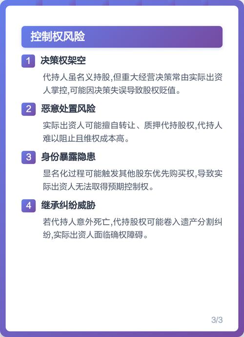 股权代持协议风险图解