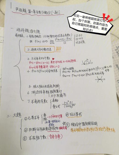 新高考结构化总结思考错题整理示例